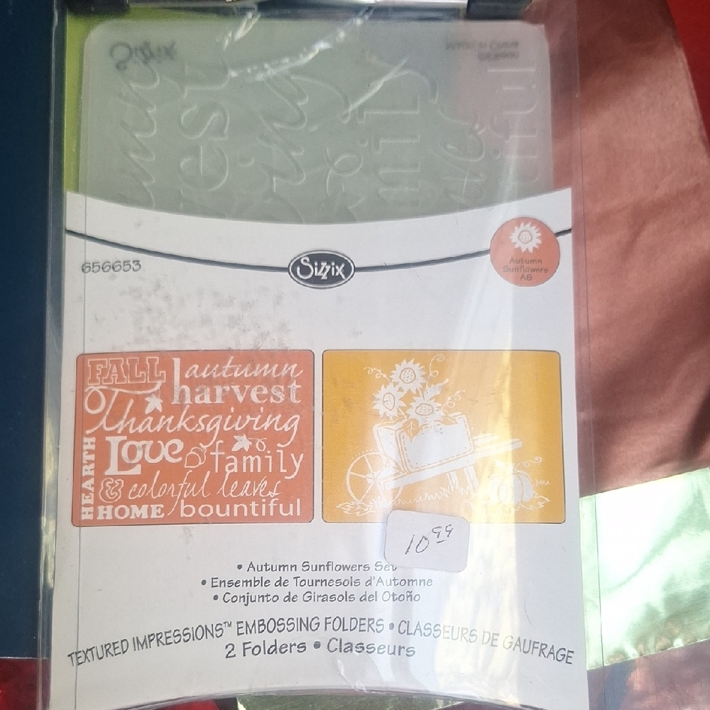 Sizzix Autumn Sunflowers Embossing Folders